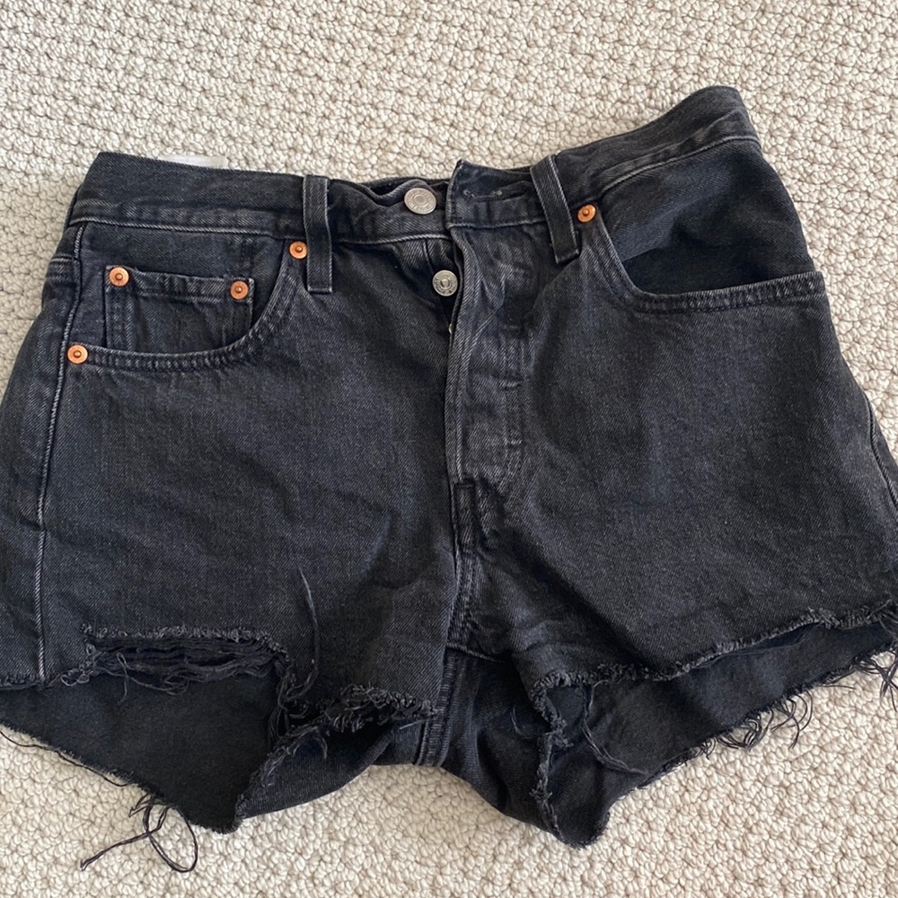 LEVIS black denim shorts